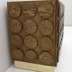 Brutalist Italian Chestnut Wood and Brass Bar Cabinet, 1970s