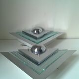 Pair of vintage wall lights -Franz Hustadt c.1980