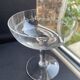6 Blown and Cut Champagne Glasses