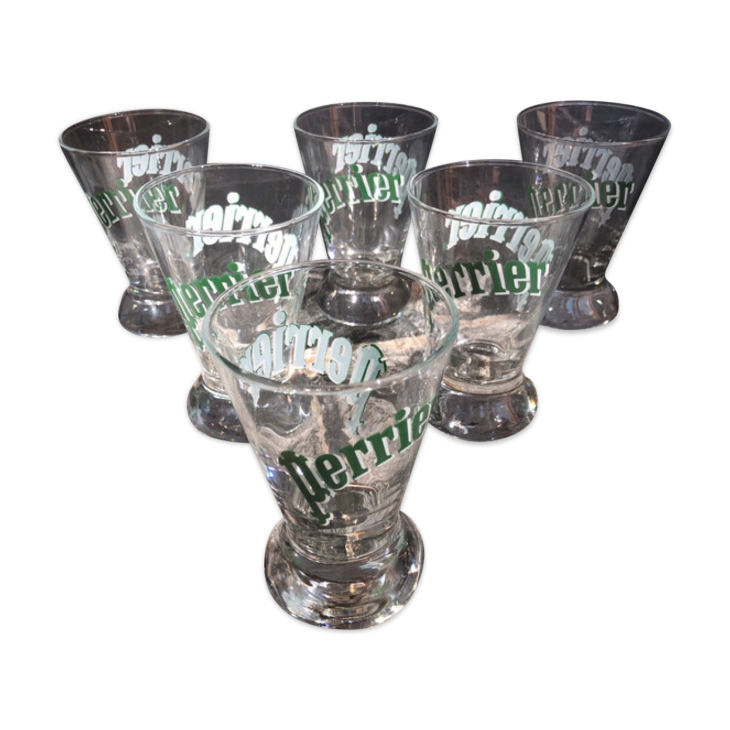 Set of 6 Perrier glasses
