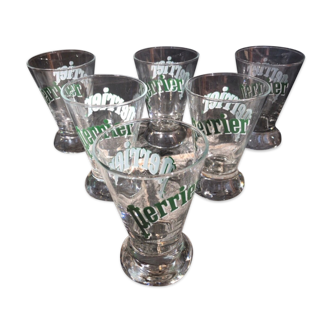 Set of 6 Perrier glasses