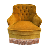 Padded golden yellow velvet toad