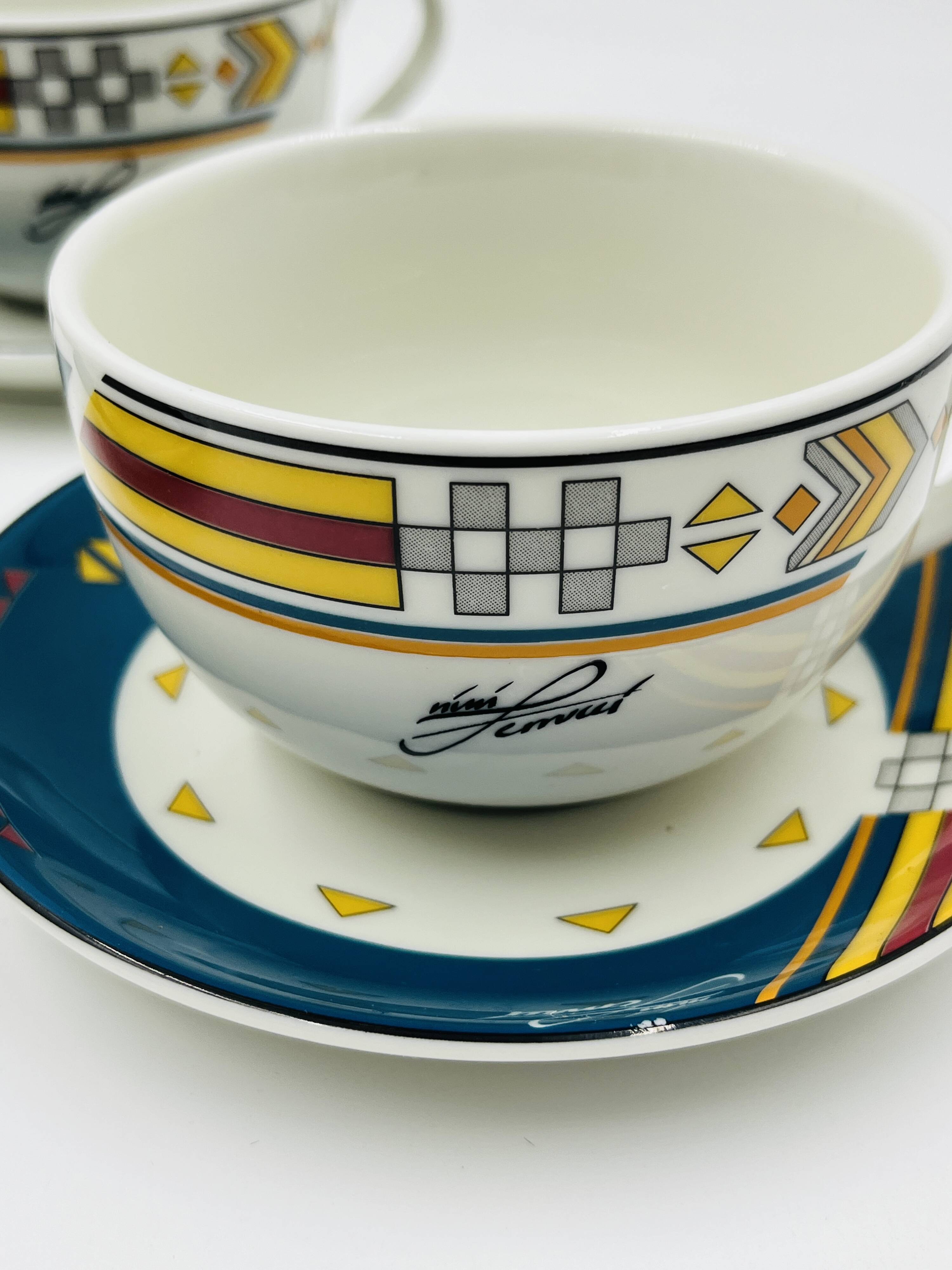 Set of 4 designer mugs Royal Mosa Ravenna