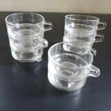 8 old duralex stackable coffee cups