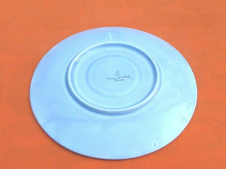 Cup / saucer for lunch hand-painted floral decoration france stamp lc