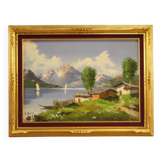 Tableau De Paysage Italien Signé