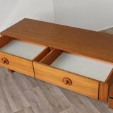 Vintage low teak sideboard, 1970