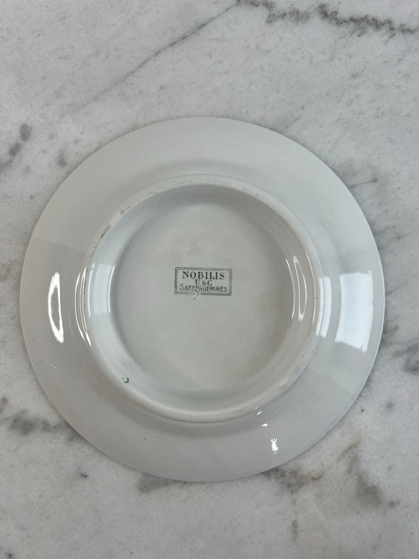 Ironstone compote dish Sarreguemines Nobilis