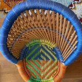 Fauteuil enfant rotin et cordage