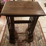 Set of 4 art nouveau side tables