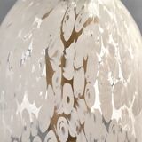 Postmodern white murano glass pendant marked la murrina, italy 1980s