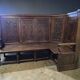 Vintage corner bench in wood in Henri II style