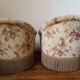 Pair of tapestry pattern Toad chairs