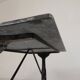 Bistro table with a marble top on a cast iron frame, 1930s.
