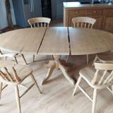 Dining table and 6 chairs: solid spruce