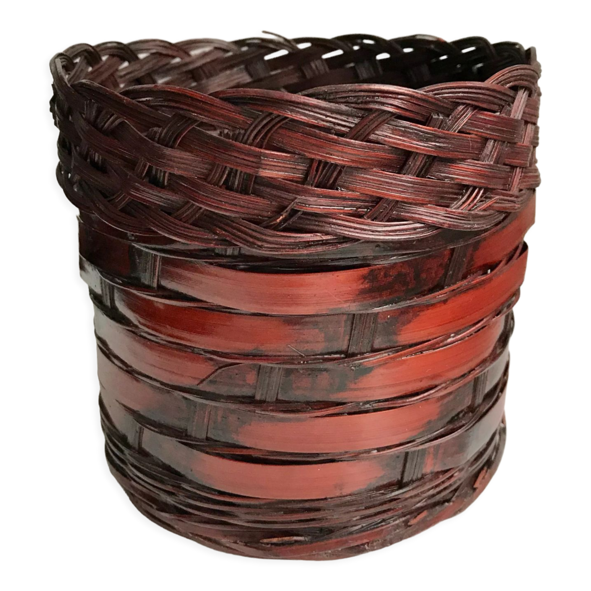 Rattan pot cover & wicker plants 70s