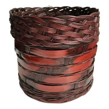 Rattan pot cover & wicker plants 70s
