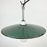 Industrial petrol enamel pendant light, 1970s