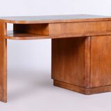 Restored ArtDeco Cherrytree Writing Desk, J. Halabala, UP Zavody, Czechia, 1930s