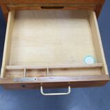 Mid-century Danish teak writing desk with brass details, 1960s