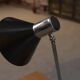 Lampe de bureau laquée noir et métal chromé design italien vers 1970's