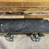 Art Deco marble and wrought iron console