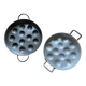 Set of 2 metal snail dishes