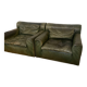 Chaises Knoll en cuir vert