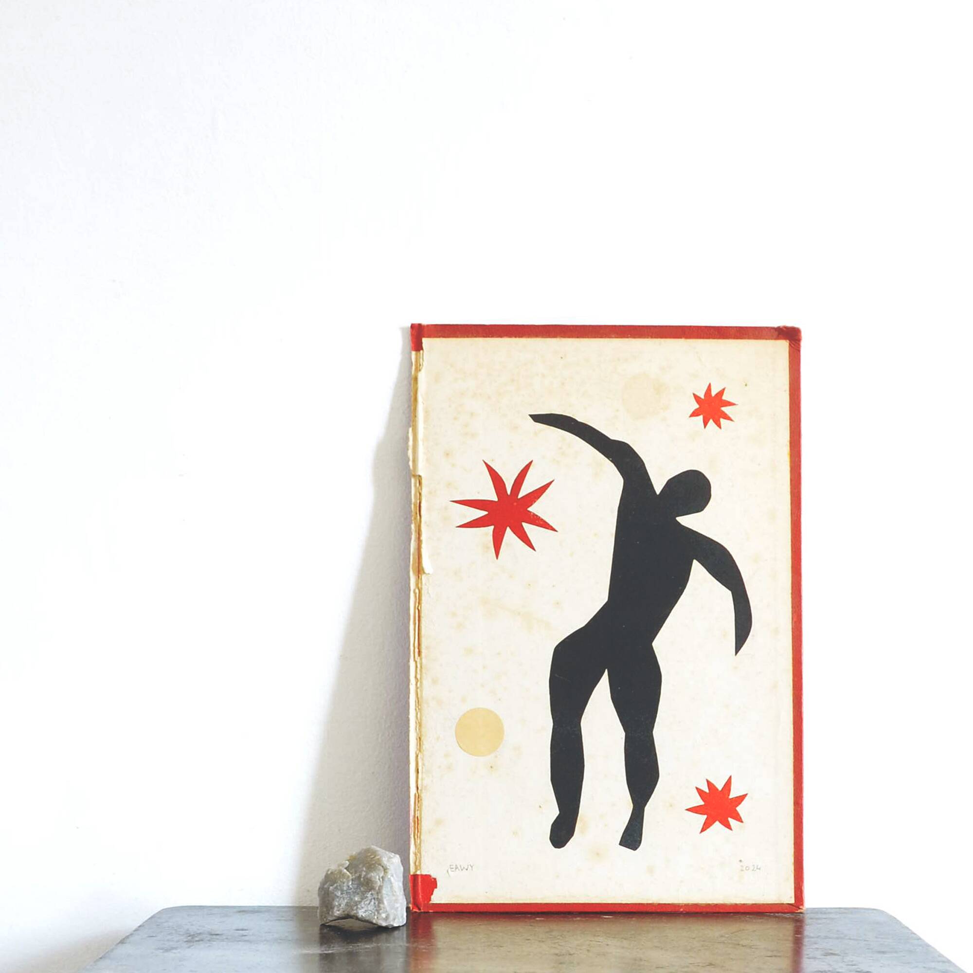 Collage on old book cover after H. Matisse