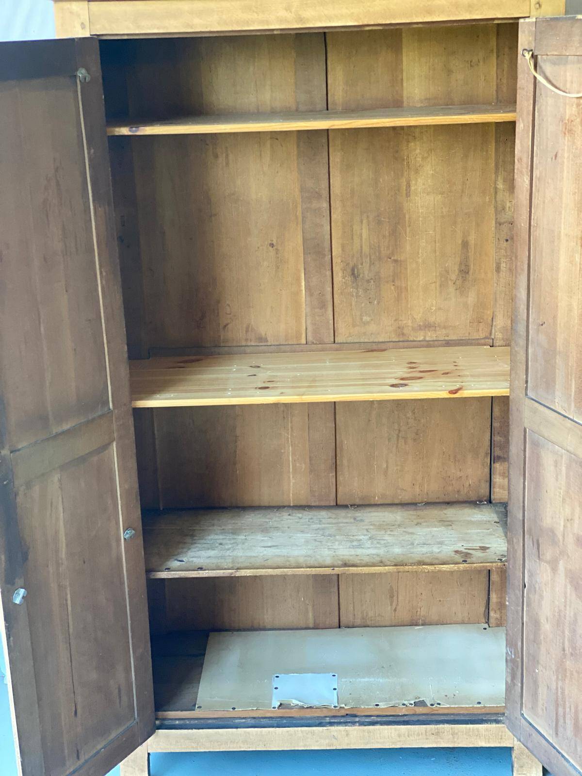 Renovated Parisian wardrobe in raw solid wood