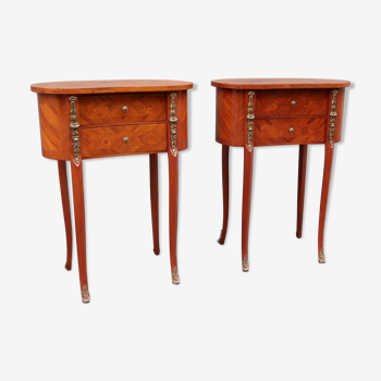 Pair of neoclassical style bedside tables