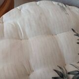 2 poufs en rotin vintage des années 70-80