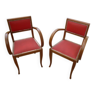Pair of bridge armchairs