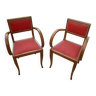 Pair of bridge armchairs