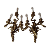 Paire d'appliques en bronze, 19 ème siècle