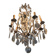 Bronze and crystal chandelier with 9 lights