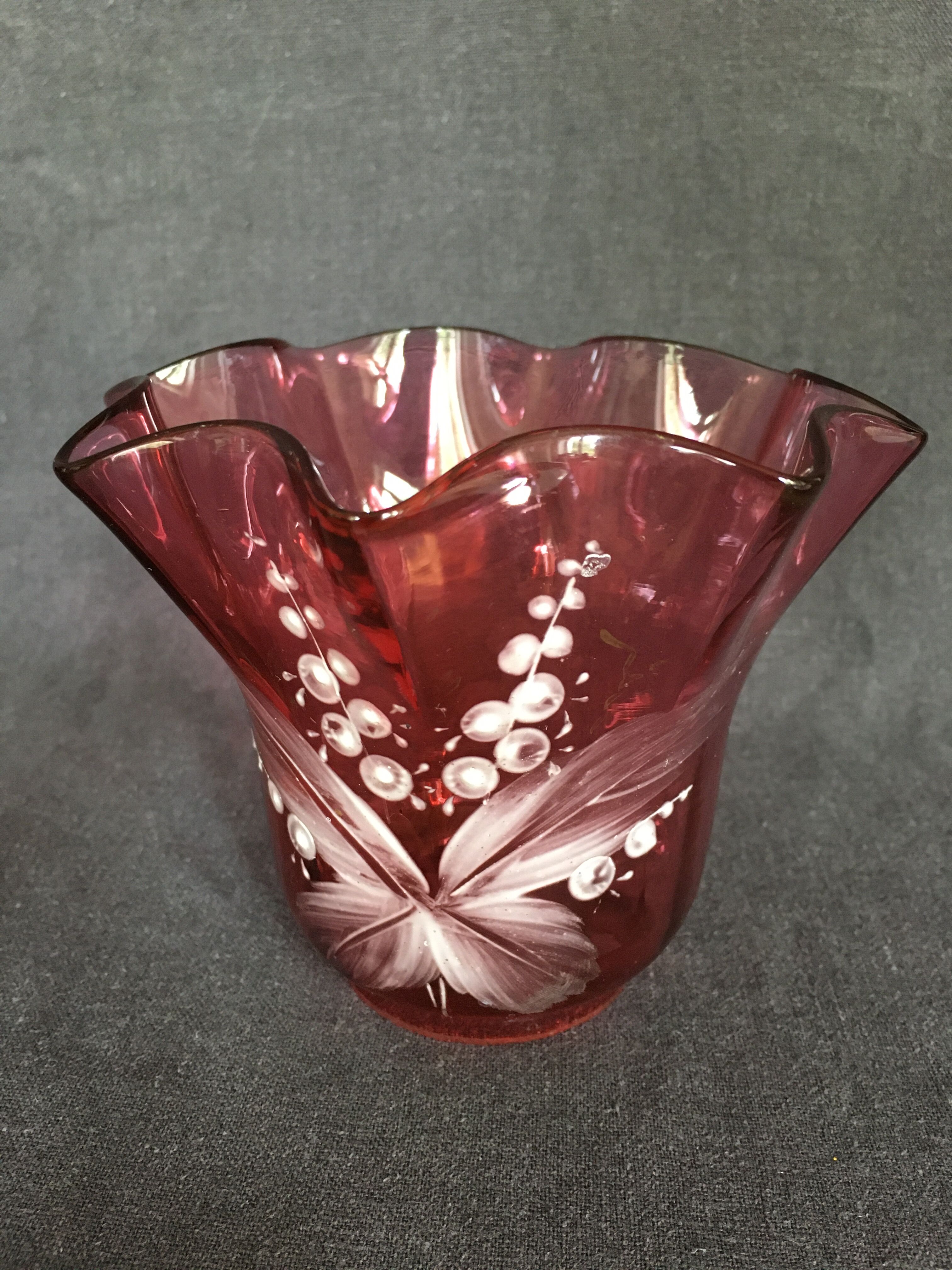 Enamelled red tulips