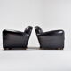 Pair of leather club chairs