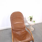 Leren Nonna fauteuil à bascule Paul Tuttle, Strässle, fauteuil à bascule