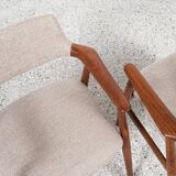 Midcentury Danish pair of chairs in teak by Erik Kirkegaard for Glostrup 1960s