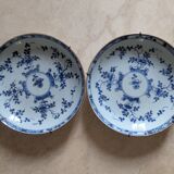 Two Chinese soup plates