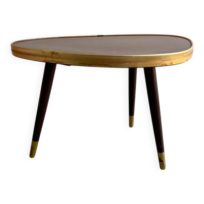 Table d'appoint vintage / support de plante avec un plateau en formica