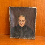 Portrait de femme à l’huile XIXe