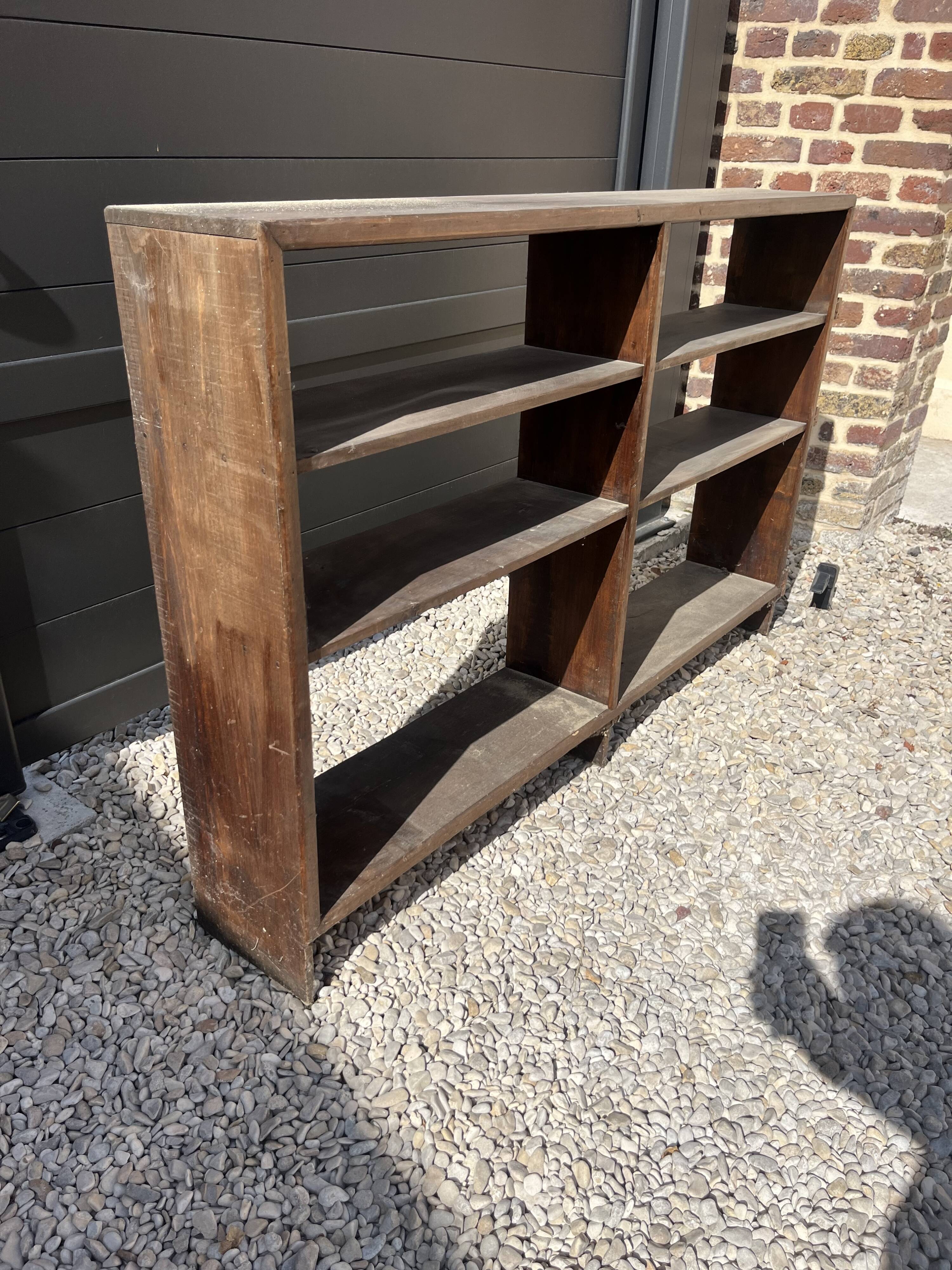 Vintage oak display bookcase