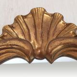 Mirror oval shell dore with french-style sheet louis xvi 58x80cm