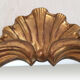 Mirror oval shell dore with french-style sheet louis xvi 58x80cm