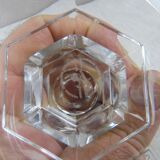 Ancien bougeoir, forme héxagone Jardy, en cristal de Saint Louis