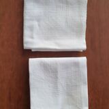 Set of old white towels