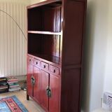 Chinese type lacquered wooden library