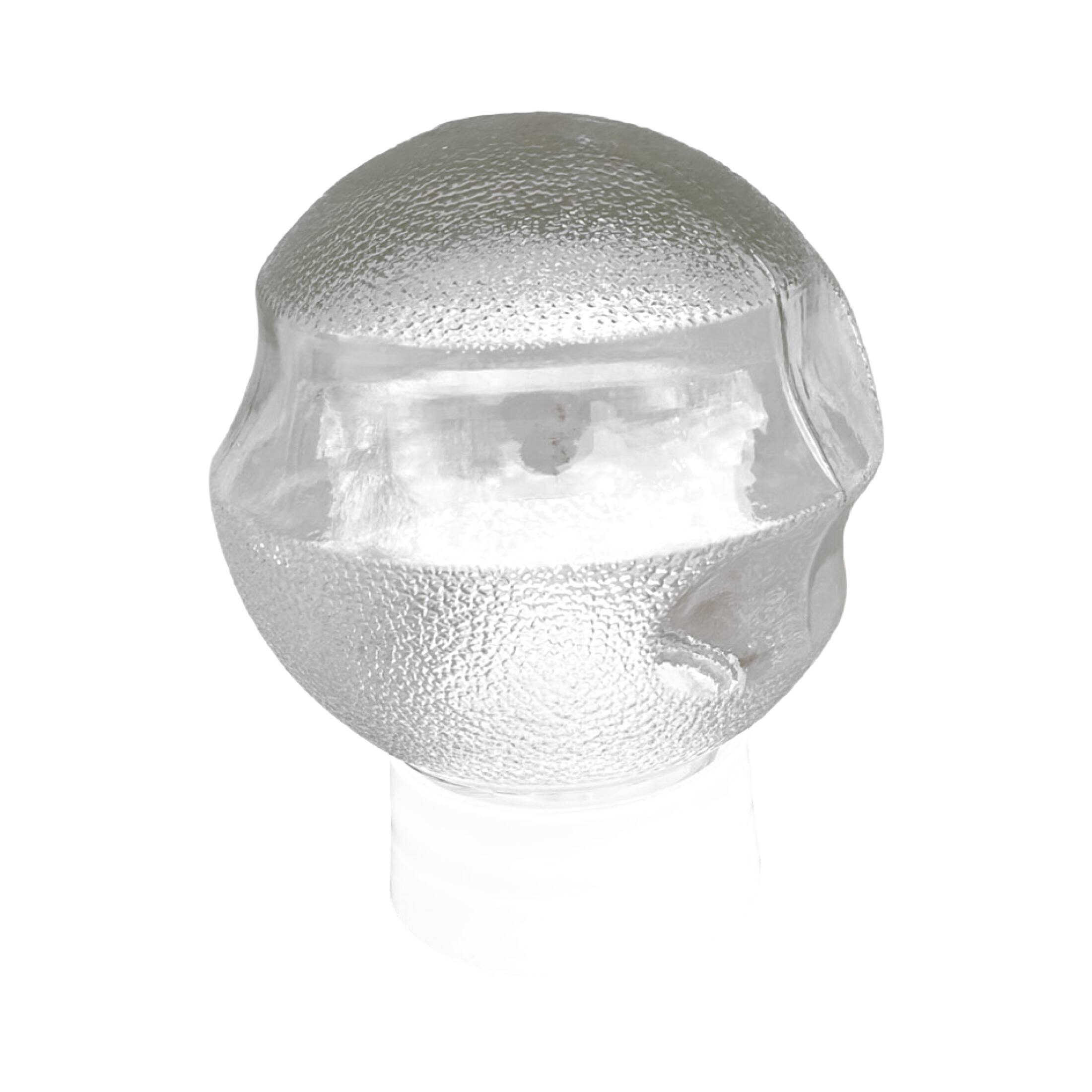 Glass industrial wall lamp, DZPE, Poland, 1970s.
